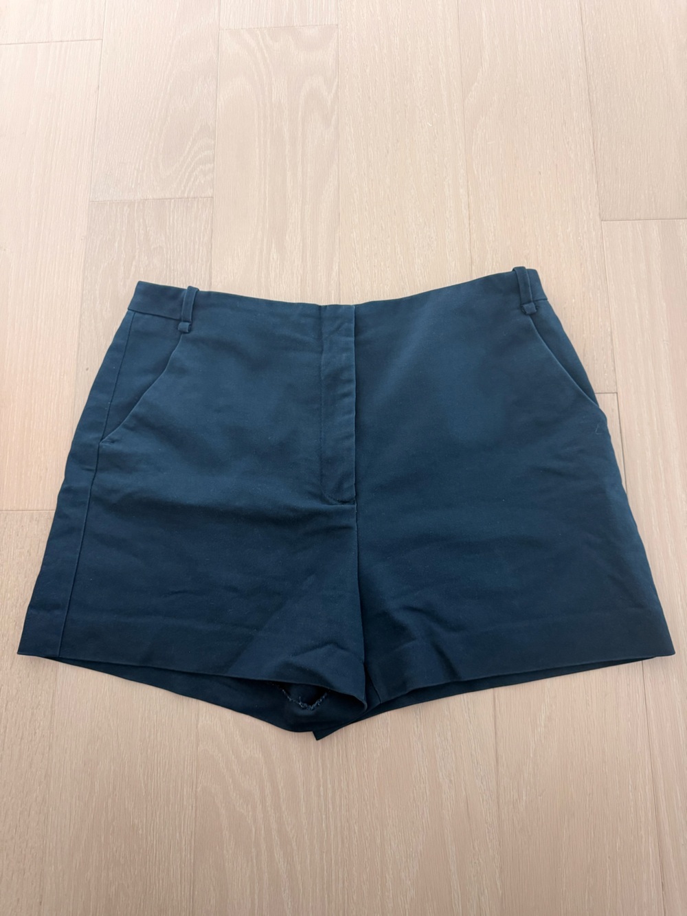 Zara Black High-Waist Tailored Shorts
